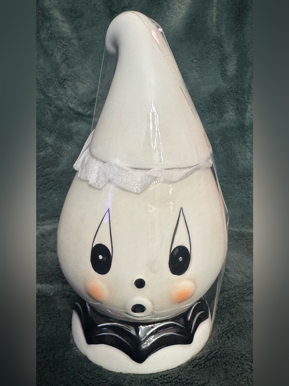 Johanna Parker Small Halloween “Gus” Ghost Canister/Sugar Dish/Candy Jar NWT